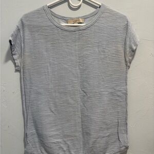 LOFT Light Blue Short Sleeve Crewneck Tee